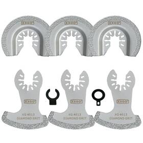 Xg6002d Tech 6 Pcs Diamond Oscillating Multi Tool Saw Blades For Grit Grout Removal