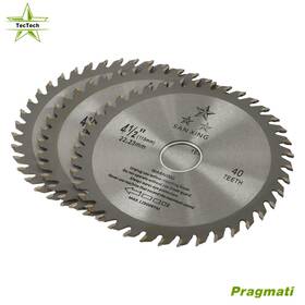 Pr3891064 Tectech 3 Pcs 4-1/2 Inch 40t Alloy Steel Cutting Basic With 7/8-inch Arbor
