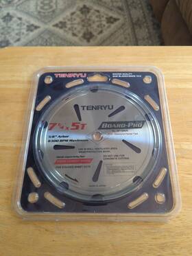 Bp-18505 Tenryu 7-1/4 Inch Dia X 5t 5/8 Arbor Board-pro Cement Board Saw Blade New