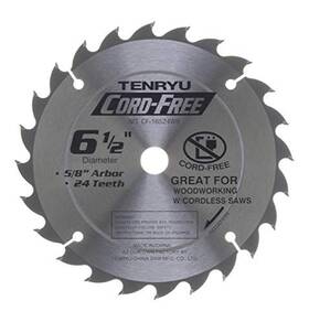 Cf-16524wb Tenryu 6-1/2 Inch 24t 5/8 Arbor 0.059 Kerf 3900 Rpm Cordless Trim