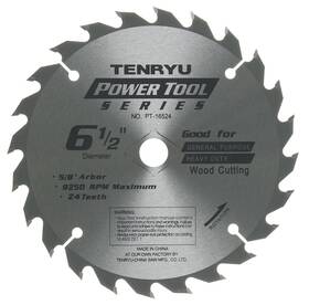 Pt-16524 Tenryu 6-1/2 Inch X 24-tooth Power Tool Series Circular Saw Blade For Co