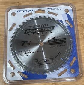 Pt-18540t Tenryu Power Tool Series Saw Blade No. 7 1/4 Inch Diameter 5/8 Arbor 40 T