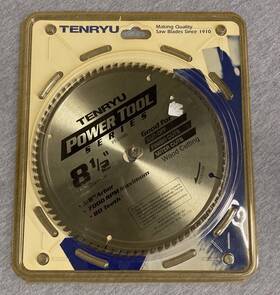 Pt-21680 Tenryu 8-1/2 Inch Carbide Tipped Saw Blade 80 Tooth Ataf Grind - 5/8 Arbor