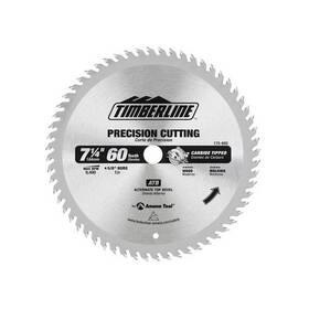175-60c Timberline Carbide Tipped 7-1/4 Inch D X 60t Atb 12 Deg 5/8 Bore Saw Blade