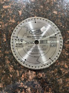 185-505 Timberline 7-1/4 50t Tcg 5/8 Bore Non Ferrous Blade