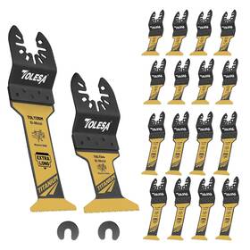 Tolesa 705353131295 16pcs Extra-long Titanium Oscillating Tool Blades Saw