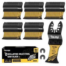 T01602 Tolesa 50pcs Arc Edge Oscillating Saw Blade Wood Cr-v Tool