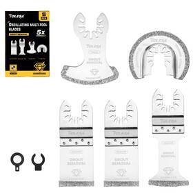 T01823 Tolesa Diamond Oscillating Multi Tool Blades 5 Pcs Set Precise And Clean Cutting For