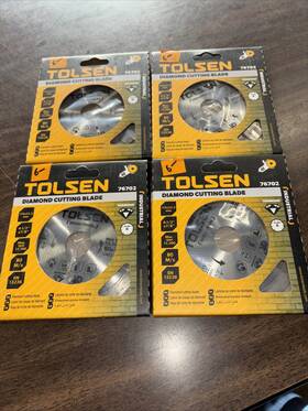 76702 Tolsen 4 4-1/2 Segmented Diamond Wheel Cutting Discs Dry/wet Angle Grinder