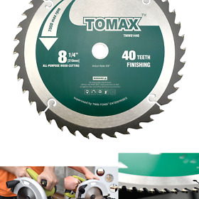 Tmw81440 Tomax 8-1/4-inch 40 Tooth Atb Finishing Saw Blade With 5/8-inch Dmk Arbor