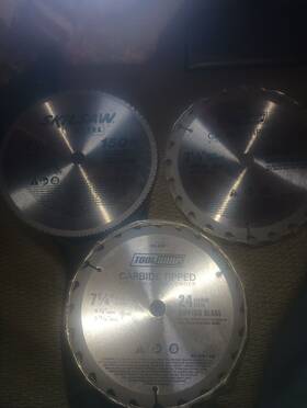 236-4520 Tool Shop All New 2 7-1/4 Inch 24 Tooth Blades 1 Skilsaw 150 Blade