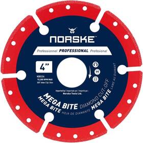 Ndbs334 Tools 4 Inch All Purpose Diamond Edge Vacuum Brazed Cutoff Wheel 5/8 Inc