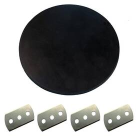 Kp-200-001 Topchances 4pcs Blades For Cutter&1pcs Round Black Mat Cloth Sample Disk Cutter Fab