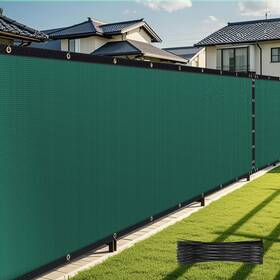 Topnew 611745058036 6ft X 50ft Fence Privacy Screen Shade Covers - 90% Blockage Heavy