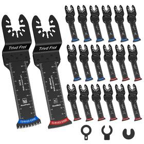 2400027401 Trivd Frol 20 Pcs Extra Long Oscillating Saw Blades Curved Edge Bi-metal And Japanese T
