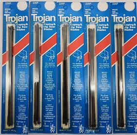 226p Trojan Lot Of 5 Coping Saw Blades Pk 6 Inch Pin Ends 15tpi New In Pkg