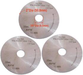 2929124 Truepower 3pc. 2 Inch X 100t 3/8 Hss Blade For Mini High Speed Miter Cut Off Saw