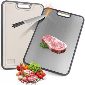 Cb-01ti Usuauu Titanium Cutting Board 15.2 Inch Double-sided Chopping Non-toxic Safe
