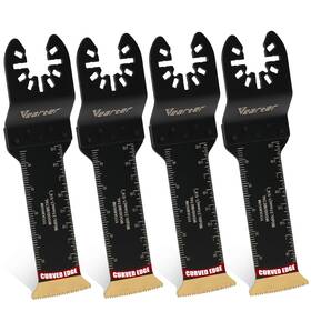 Bdjp-jchxdt-sjs-31mm-4pcs Vearter 4pcs Titanium Oscillating Saw Blades 1-1/4ftft Bi-metal Extra Long Universal M