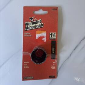 183181 Vermont American Carbon Hole Saw 1 1/8 Inch 28.6mm 18318 Wood Usa Made Nos New