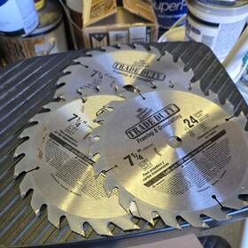 27191 Vermont American 3 7 1/4 Inch 24 Tooth Carbide Framing Circular Saw Blades