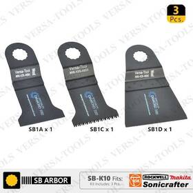 Sb-k10 Versa Tool 3 Pc Oscillating Saw Blade Set