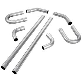 Vevor 197988172116 Exhaust Pipe 8 Pcs 2.25 Inch Mild Steel Diy Custom Tubing Straight And U