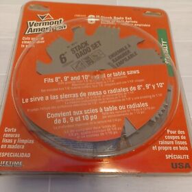 26742 Vintage Vermont American 6inch Stack Dado Table Radial Saw Blade Set Usa