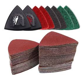 Vrket-09 Vrket 769856086933 133pcs Oscillating Tool Sanding Pads Kit 125 Sandpaper 2 Triangular