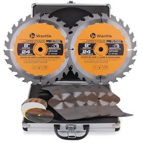 Wtsp-824 Wanttik Dado Blade Set 8 Inch Stacking 24-tooth With 5/8-inch