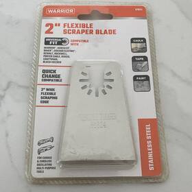 61824 Warrior 2 Inch Stainless Steel Flexible Scraper Blade Oscillating Multitool