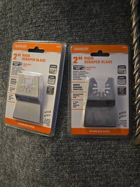 61828 Warrior Lot Of 2 Universal Stainless Steel Inch Rigid Scraper Blade