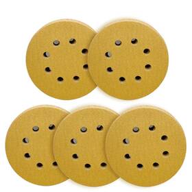 Wbjkzjd 774196929482 5 Inch Sanding Discs Hook And Loop 80 Grit Sandpaper 8 Holes Orbital Sander