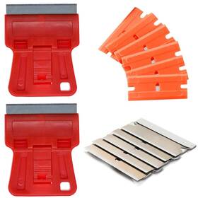 Wekoil 011666623719 1.5 Inches High Visibility Mini Razor Blade Scraper Glass Red Paint W
