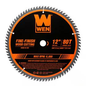 Wen 313038862855 10 Inch 60-tooth Fine-finish Professional Woodworking Saw Blade For Miter Saws An