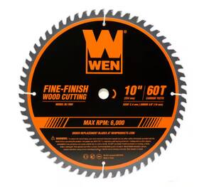 Wen 313108996961 10 Inch 60-tooth Fine-finish Professional Woodworking Saw Blade For Miter Saws An