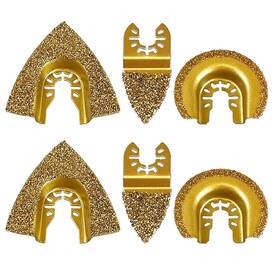 Ct040 Wesleydrill 6pcs Oscillating Tool Blades Universal Mixed Carbide