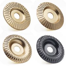Cj01 Whlling 4pcs Wood Carving Disc Set For 4 Inch Or 1/2 Angle Grinder With 5/8 Arbor