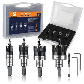 Hjkkq-001 Wildbossy Carbide Hole Saw Kit For Metal Tct Drill Bit Set Cutter