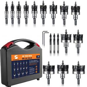 Hjkkq-006 Wildbossy Carbide Hole Saw Kit For Metal Tct Drill Bit Set Cutter