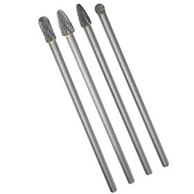 Wolfride 603935164610 4pcs Long Shank Tungsten Carbide Burr Set 6mm Die Grinder