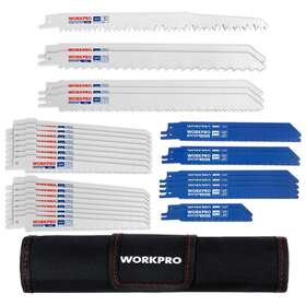 Xsw35505 Workpro 32-piece Reciprocating Saw Blade Set - Metal/woodcutting Blades P