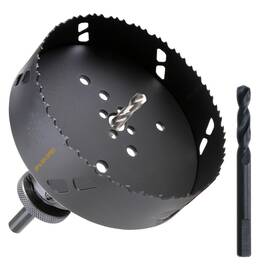 Qhs1-162c Wowsupm 6-3/8 Inch Deep Hss Bi Metal Hole Saw Cutter With Arbor Cutting Depth 2.1