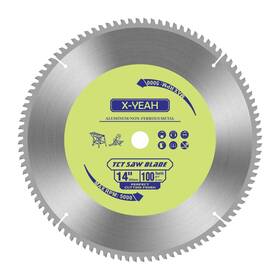 X-yeah 14 100t Inch 100 Teeth Tcg Aluminum Non-ferrous Metal Cutting Circular Saw Blade W