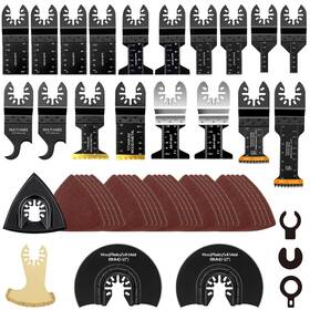 Xoermioy 553694643158 50 Pack Oscillating Tool Blade - Universal Titanium Multitool Blades Oscilla