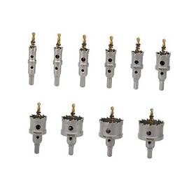 Yue Liang 653561587284 10pcs Tct Carbide Hole Saw Kit Set For Metal Tipped Tooth Cutting
