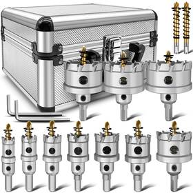 Sy-009 Zeliceka Tct 14 Pcs Carbide Hole Saw Kit For Hard Metal Heavy Duty Tungsten C