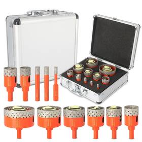 Sy-013 Zeliceka 11pcs Diamond Hole Saw Kit Size 6 8 10 20 25 28 32 35 45 50 65 Mm Diamo