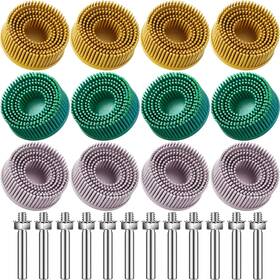 Lf-220804-j Zhehao 12 Pieces 2 Inch Bristle Disc Grits 120# 80# 50# Abrasive Dis