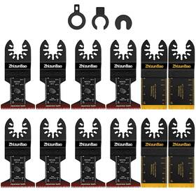 Zb012 Zhizunbao 12pcs Titanium Oscillating Saw Blades Multitool For Wood Plastic And